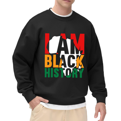 I Am Black History African Heritage Pride Statement Crewneck Sweatshirt