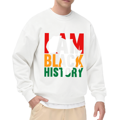 I Am Black History African Heritage Pride Statement Crewneck Sweatshirt