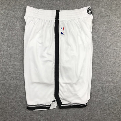 Men's Brooklyn Nets White Basketball Shorts1