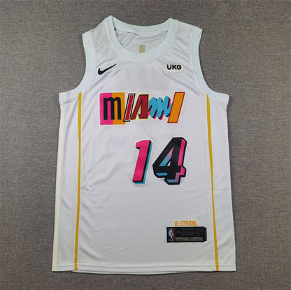 Men's Miami Heat Tyler Herro #14 White 2022/23 Fastbreak Jerseys - City Edition