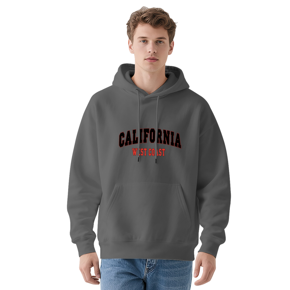 California West Coast Retro Varsity Graphic Hoodie