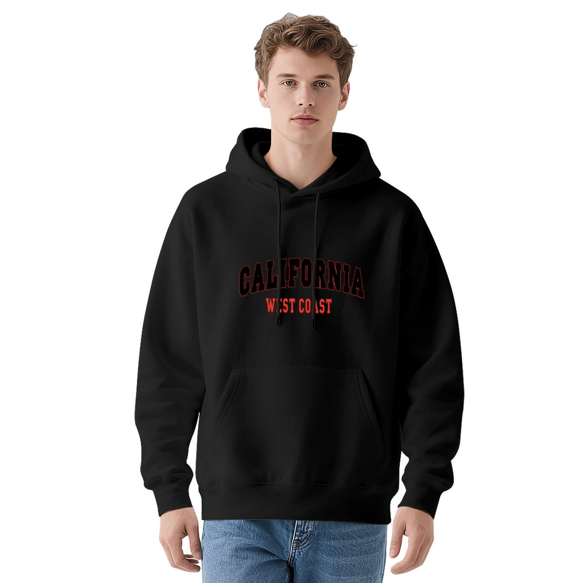 California West Coast Retro Varsity Graphic Hoodie