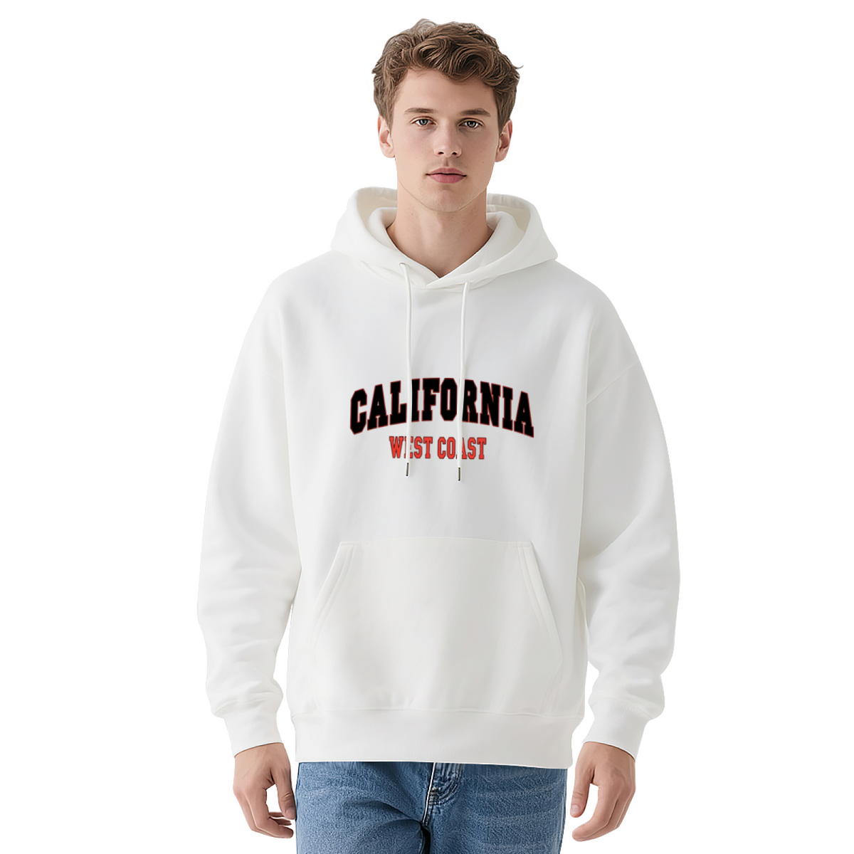 California West Coast Retro Varsity Graphic Hoodie