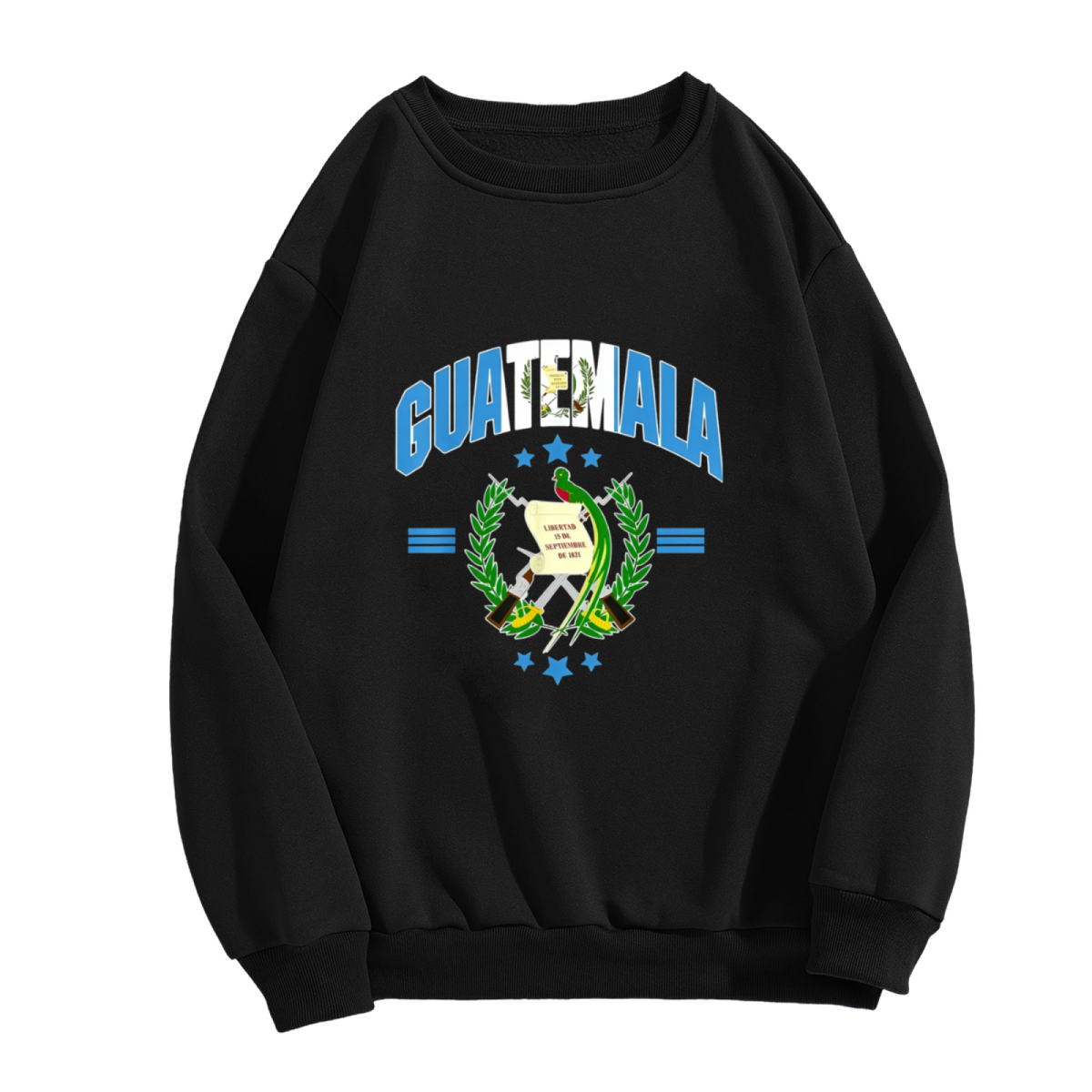 Guatemala National Emblem Retro Print Crewneck Sweatshirt