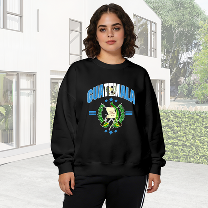 Guatemala National Emblem Retro Print Crewneck Sweatshirt
