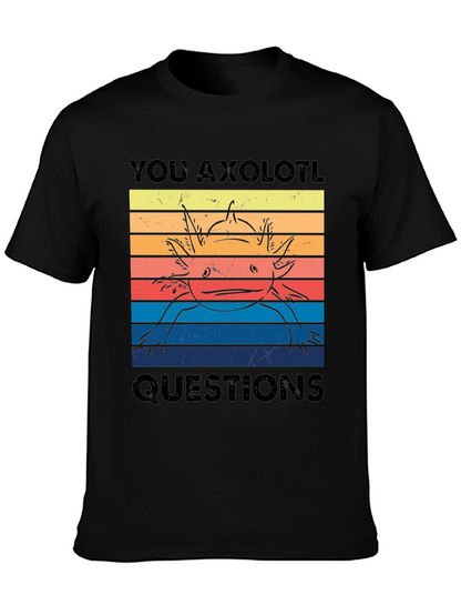 Axolotl Questions Graphic Tee - Unisex Black T-Shirt