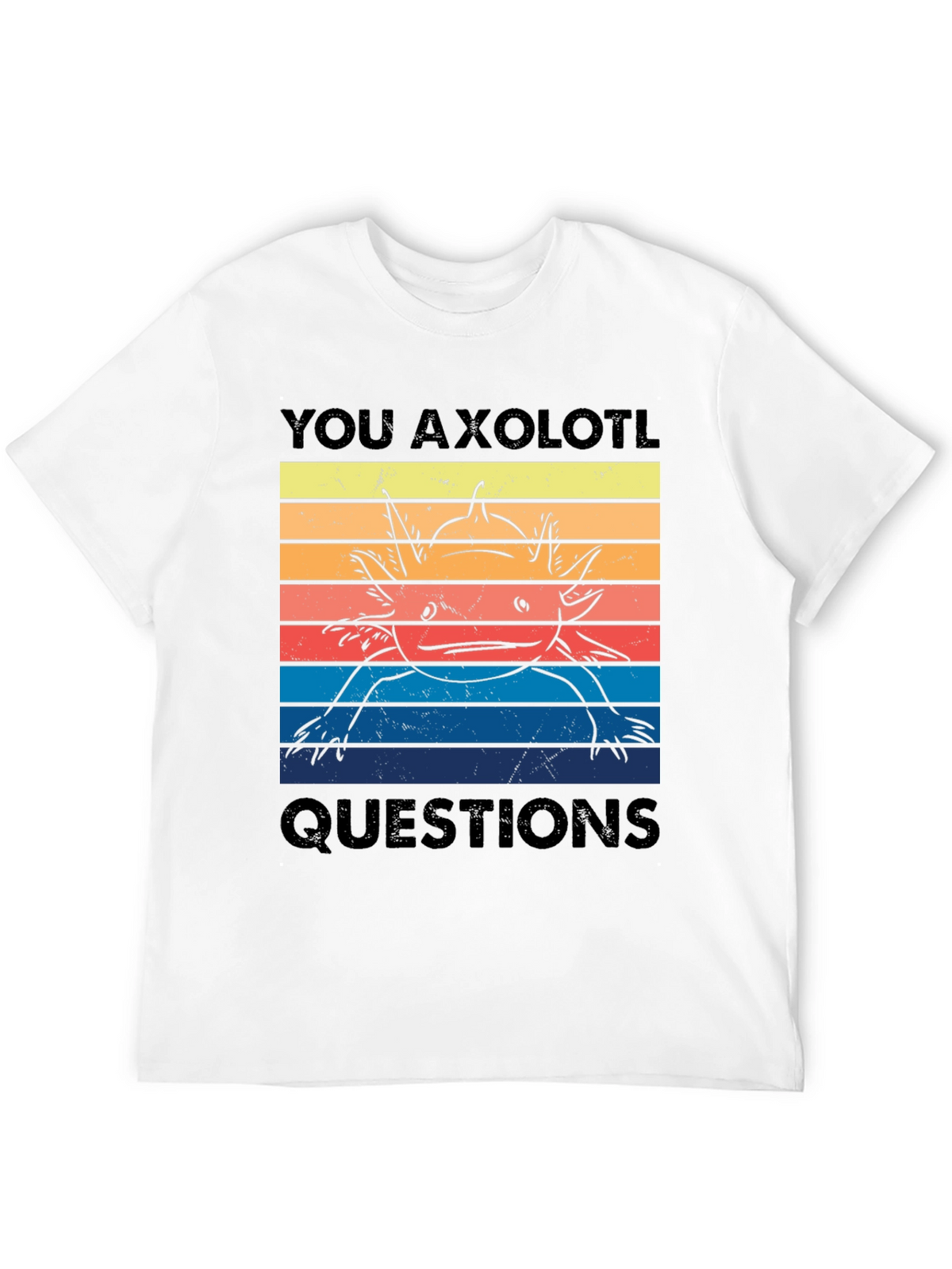 Axolotl Questions Graphic Tee - Unisex Black T-Shirt