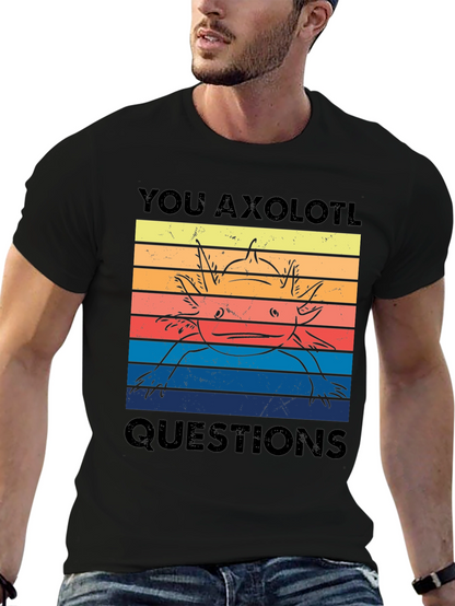 Axolotl Questions Graphic Tee - Unisex Black T-Shirt