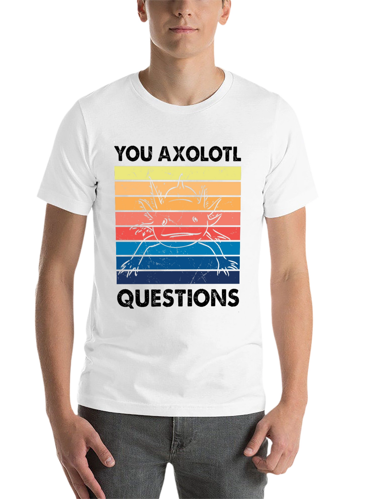 Axolotl Questions Graphic Tee - Unisex Black T-Shirt