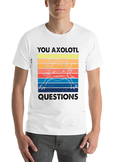 Axolotl Questions Graphic Tee - Unisex Black T-Shirt