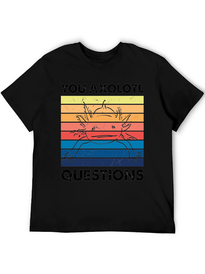 Axolotl Questions Graphic Tee - Unisex Black T-Shirt