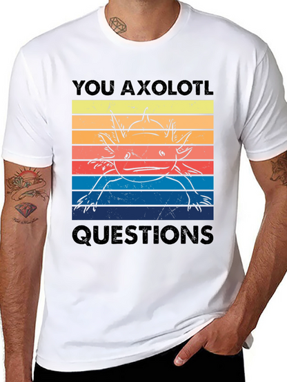 Axolotl Questions Graphic Tee - Unisex Black T-Shirt