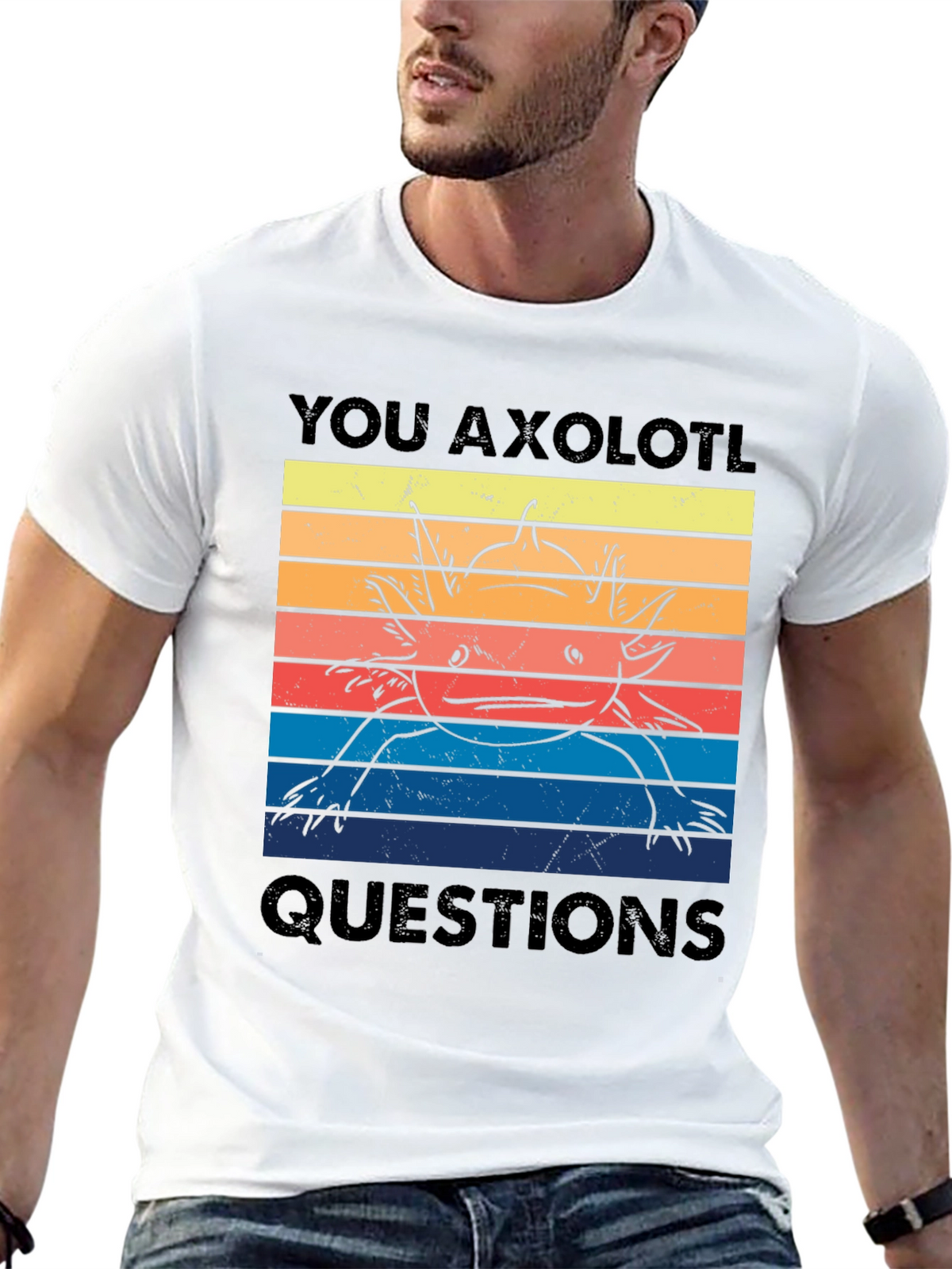 Axolotl Questions Graphic Tee - Unisex Black T-Shirt