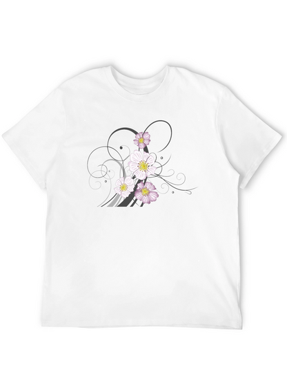 Floral Graphic Black T-Shirt