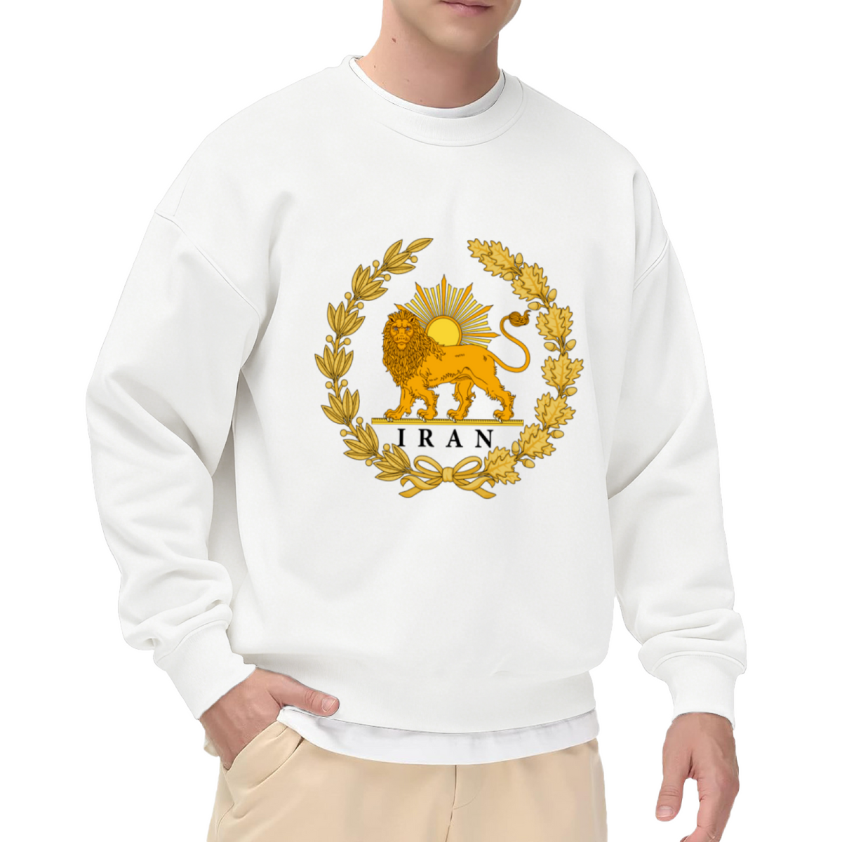 Retro USA Flag Eagle Patriotic American Crewneck Sweatshirt