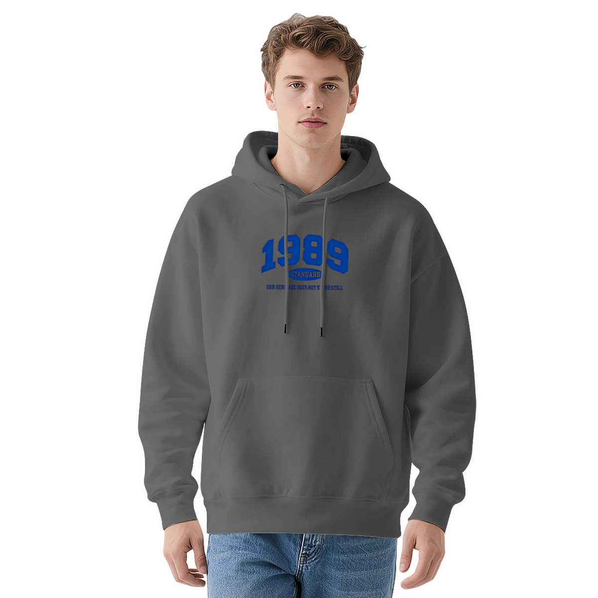 Vintage 1989 Retro Varsity Letter Print Hoodie
