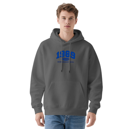 Vintage 1989 Retro Varsity Letter Print Hoodie