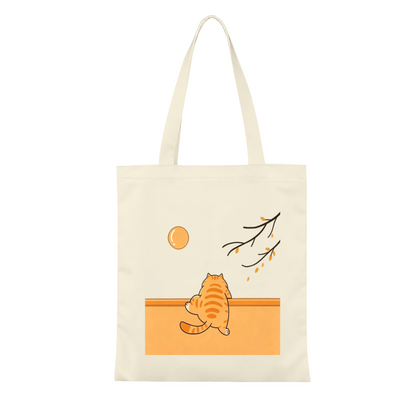 Colorful Letter Bible Verse Canvas Tote | God Is Within Her Calm Faith Shoulder Bag