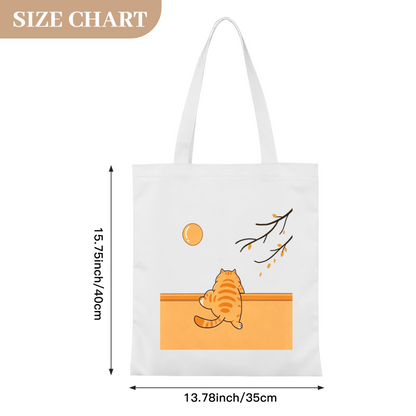 Colorful Letter Bible Verse Canvas Tote | God Is Within Her Calm Faith Shoulder Bag