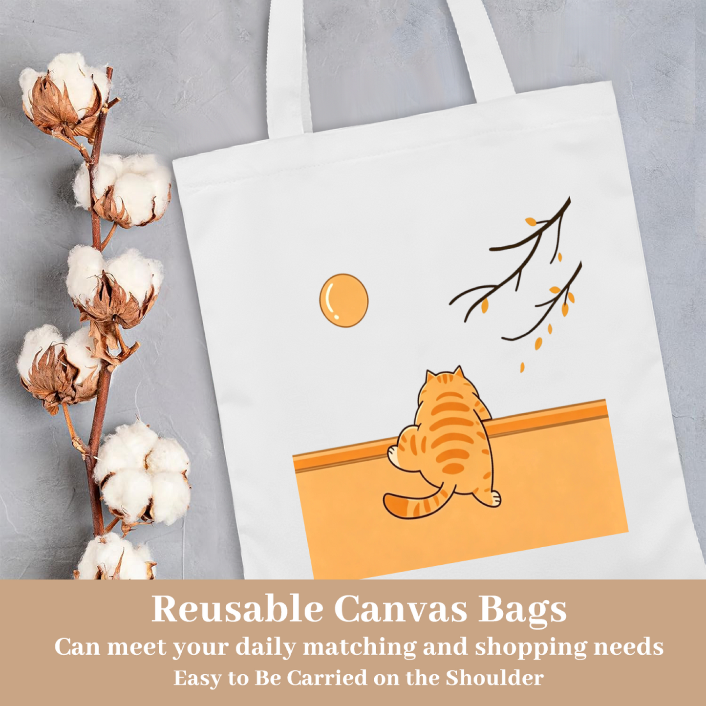Colorful Letter Bible Verse Canvas Tote | God Is Within Her Calm Faith Shoulder Bag