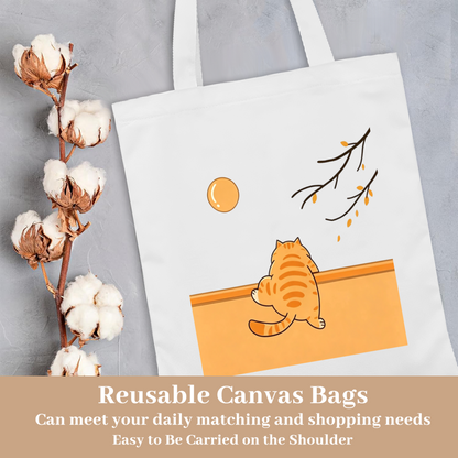 Colorful Letter Bible Verse Canvas Tote | God Is Within Her Calm Faith Shoulder Bag