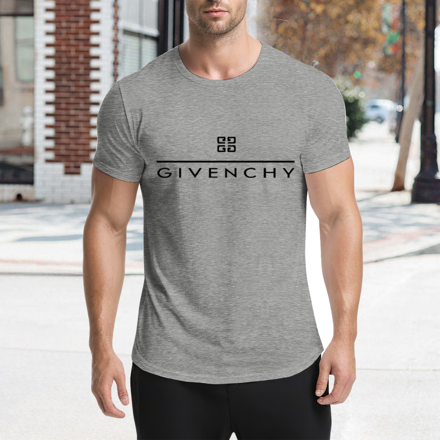 Luxury Brand GIVENCHY Minimal Logo Fashion Tee