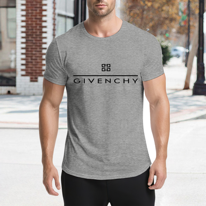 Luxury Brand GIVENCHY Minimal Logo Fashion Tee