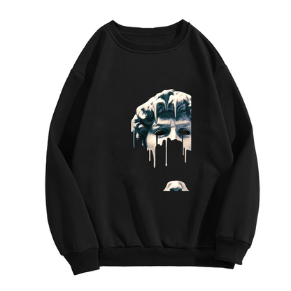 Melting David Sculpture Art Crewneck Sweatshirt