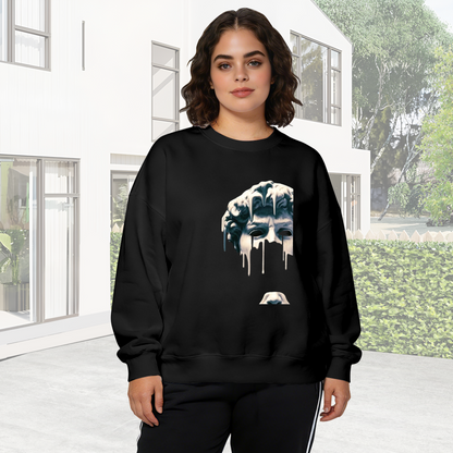 Melting David Sculpture Art Crewneck Sweatshirt