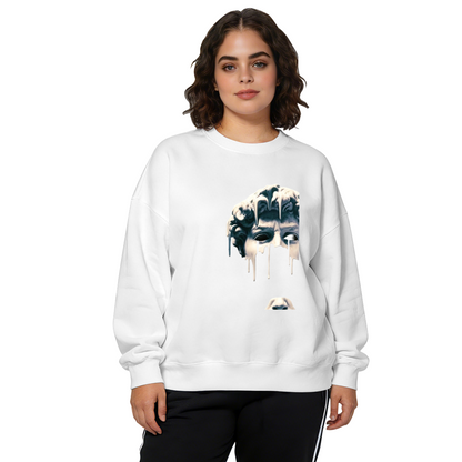 Melting David Sculpture Art Crewneck Sweatshirt