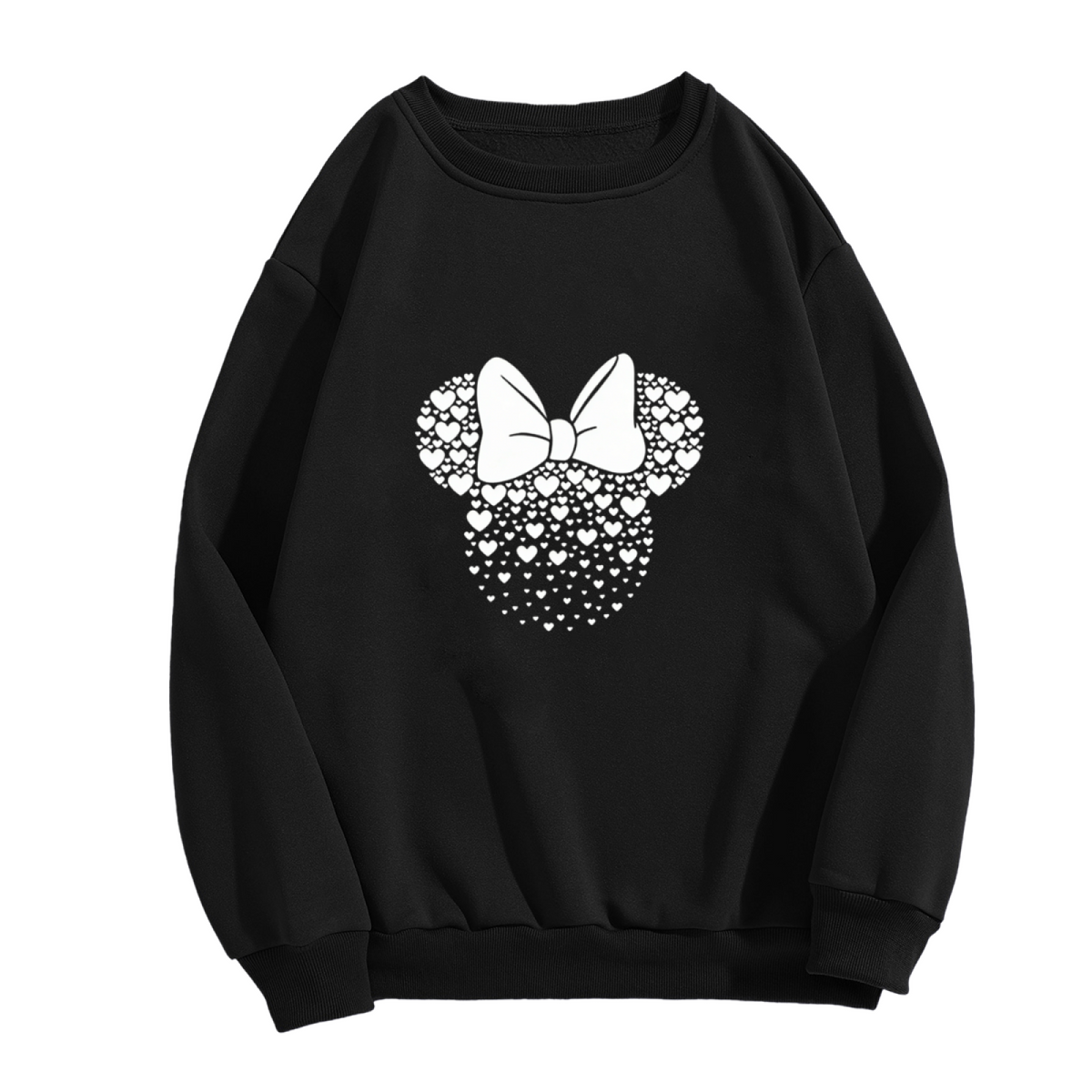Heart?Filled Minnie Bow Graphic Crewneck Sweatshirt