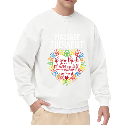 Y2K Pink Heart Trendy Graphic Casual Crewneck Sweatshirt