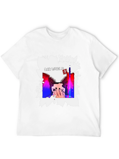 Sad World Graphic Print Black T-Shirt