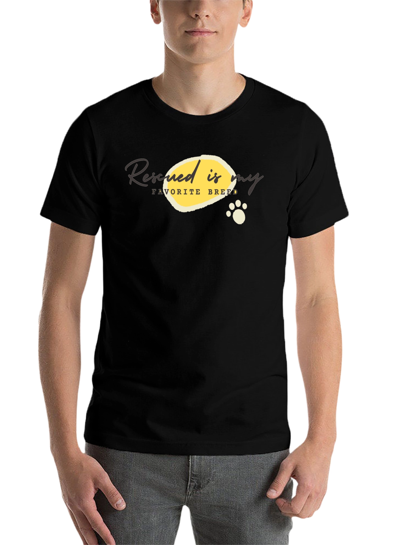Rescued is My Favorite Breed Graphic T-Shirt
