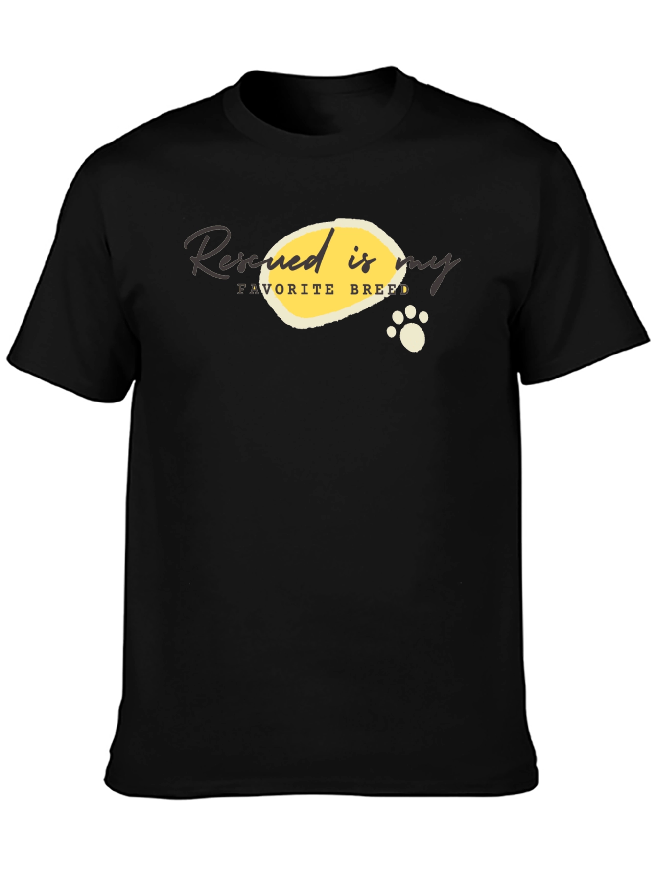 Rescued is My Favorite Breed Graphic T-Shirt