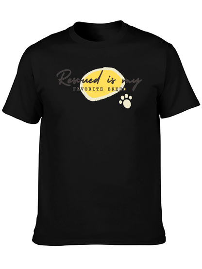 Rescued is My Favorite Breed Graphic T-Shirt