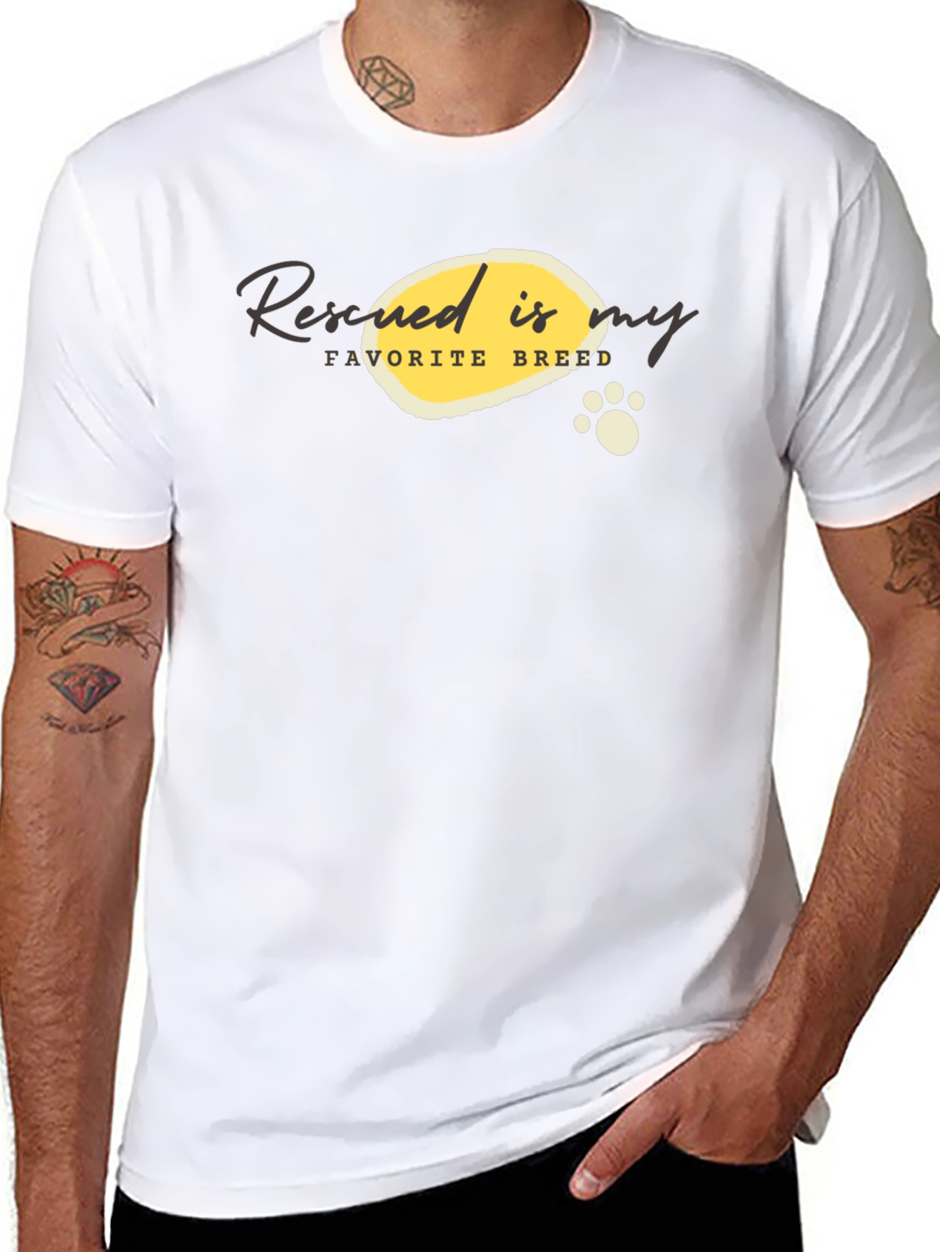 Rescued is My Favorite Breed Graphic T-Shirt