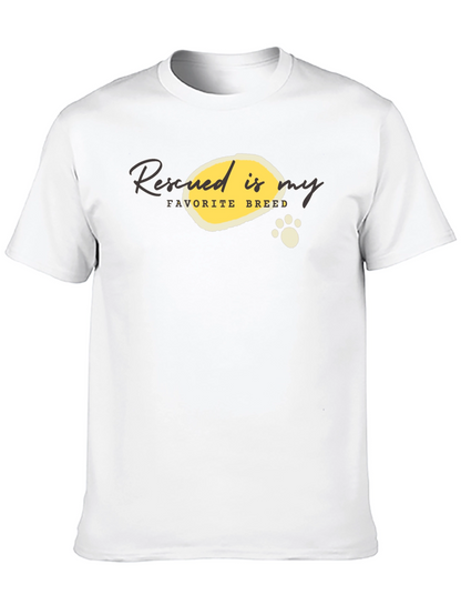 Rescued is My Favorite Breed Graphic T-Shirt