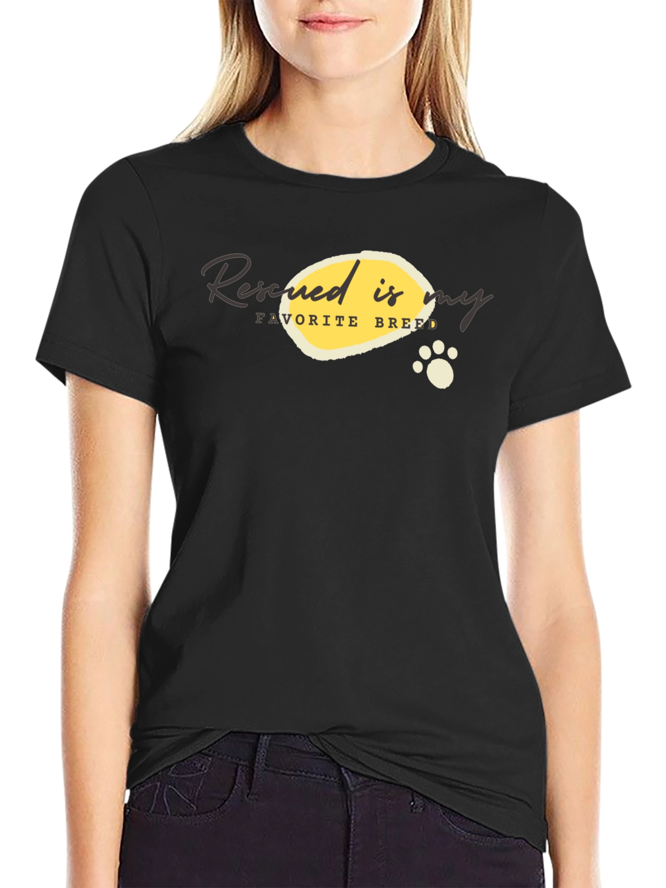 Rescued is My Favorite Breed Graphic T-Shirt