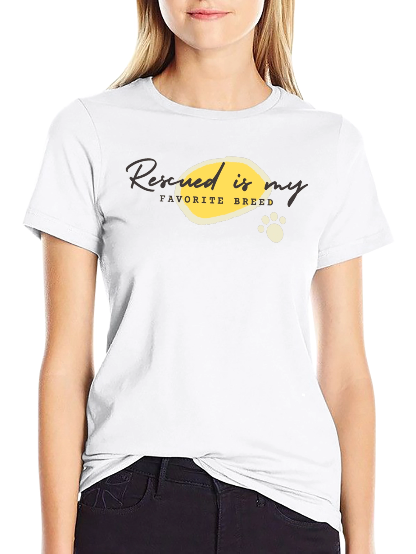 Rescued is My Favorite Breed Graphic T-Shirt