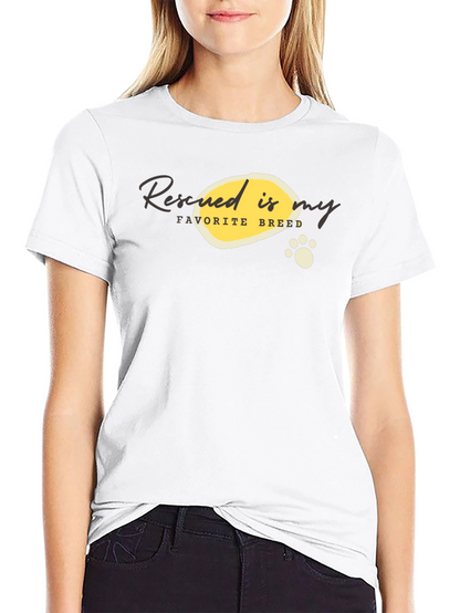 Rescued is My Favorite Breed Graphic T-Shirt