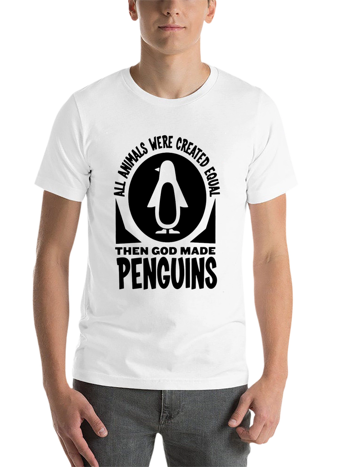 Penguin Graphic T-Shirt - All Animals Were Created Equal