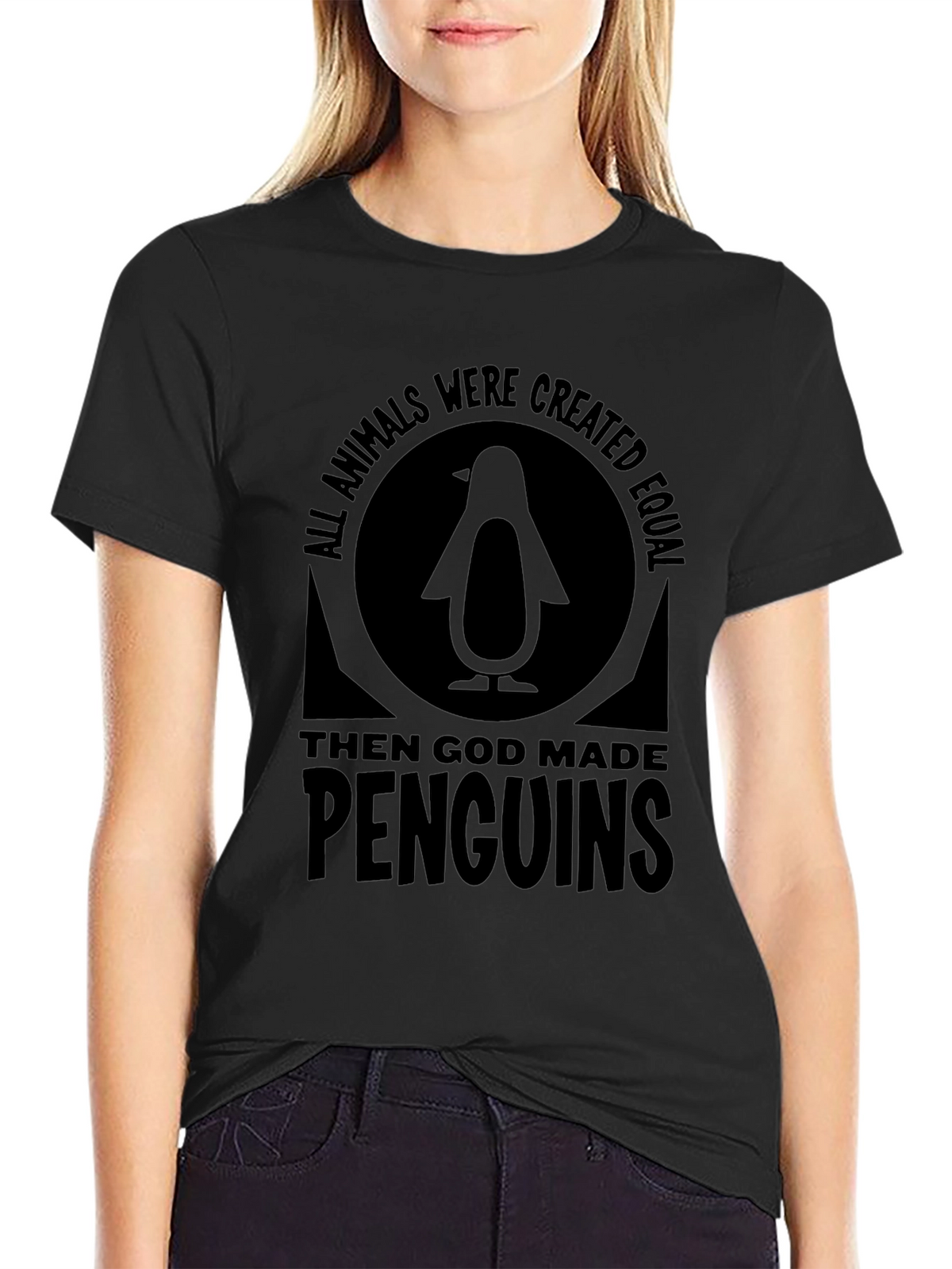 Penguin Graphic T-Shirt - All Animals Were Created Equal