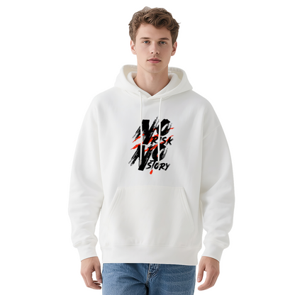 No Risk No Story Bold Brush?Script Graphic Hoodie Streetwear Pullover