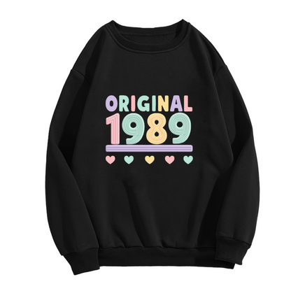 Original 1989 Cute Pastel Birthday Year Crewneck Sweatshirt