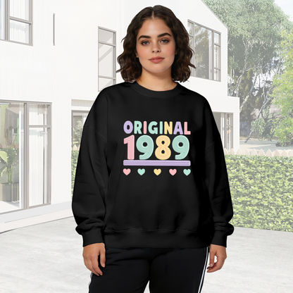 Original 1989 Cute Pastel Birthday Year Crewneck Sweatshirt