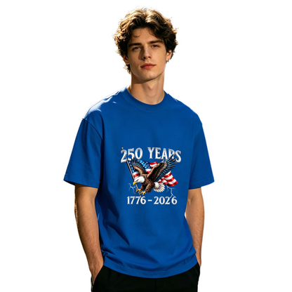 Men's 250 Years 1776-2026 American Eagle Patriotic Flag Tee