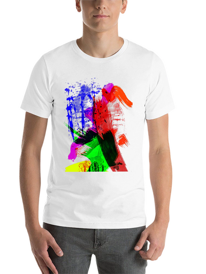 Abstract Art Graphic Print Black T-Shirt
