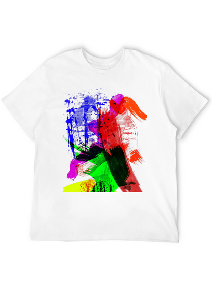 Abstract Art Graphic Print Black T-Shirt