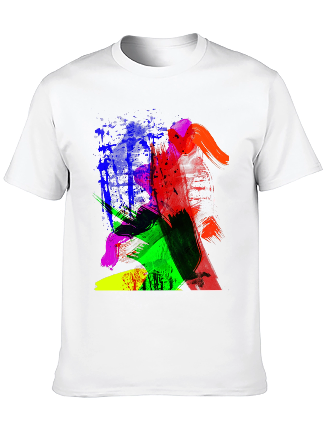 Abstract Art Graphic Print Black T-Shirt